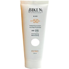 تصویر كرم ضد آفتاب اس پی اف 50 پوست های خشك بژ طبیعی 50 میلی لیتر بیكن Biken SPF 50 Dry Skin Natural Beige Sunscreen Cream