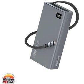 تصویر پاوربانک گرین لاین مدل Retractable ظرفیت ۲۰۰۰۰ میلی آمپر با ۳۵ وات 