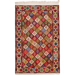 تصویر گلیم دستبافت دو و نیم متری مدل ورنی کد 4030202 