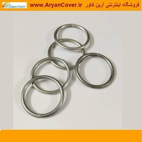 تصویر حلقه مفتولی نمره 3 آبکاری شده جوشی قطر 3 سانت بسته 5 عددی 