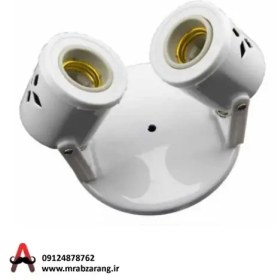 تصویر پایه چراغ سقفی دو شعله مدل صدف 