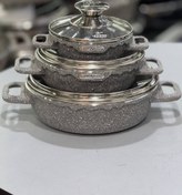 تصویر سرویس تابه گرانیتی لایف اسمایل مدل LIFEP7 سایز ۱۲ ظرفیت ۶ پارچه 