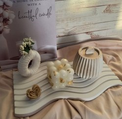 تصویر ست دکوری سفید طلایی 