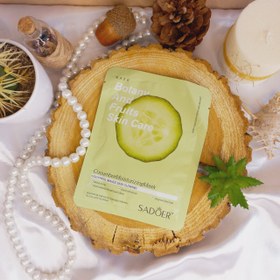 تصویر ماسک صورت ورقه ای عصاره خیار SADOR Cucumber Mask 0566 BOTANY AND FRUITS CUCUMBER MOTURIZING MASK SADOER