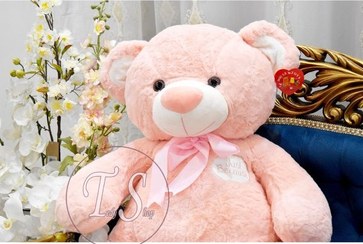 تصویر خرس صورتی خپل یک متری وارداتی 