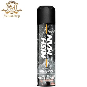 تصویر اسپری رنگ مو نقره ای نیش من NISHMAN Temporary Hair Colour Spray 150 ml