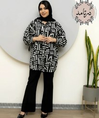 تصویر شومیز الیزه طرح کوبیسم 