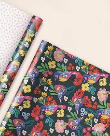 تصویر 3 برگ کاغذ کادو گلاسه – 1140 