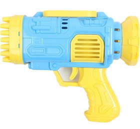 تصویر تفنگ اسباب بازی حباب ساز چراغ دار رنگ آبی مدل Mini Bubble Gun Rocket _تفنگ اسباب بازی 