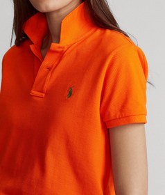 تصویر پولو شرت زنانه Ralph Lauren Skinny Fit Orange 