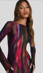 تصویر پیراهن مجلسی زنانه بوهو سایز ۴۰-۴۲-۴۴ مشکی 