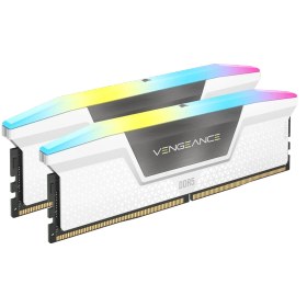 تصویر حافظه رم دسکتاپ دو کاناله Corsair مدل VENGEANCE RGB 64GB 5600 White 