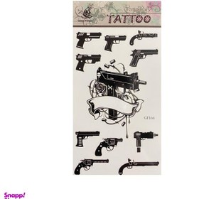 تصویر تتو موقت طرح اسلحه مدل GF166 