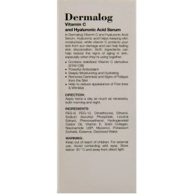 تصویر سرم صورت حاوی ویتامین C  درمالوگ Dermalog Vitamin C And Hyaluronic Acid Serum 50ml