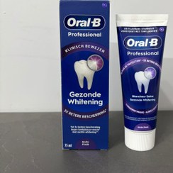 تصویر خمیر دندان اورال بی آلمانی سفیدکننده و ضد پوسیدگی مدل Oral B professional gesonde whitening حجم 75 میل 