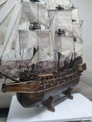 تصویر ماکت کشتی چوبی دست ساز 
