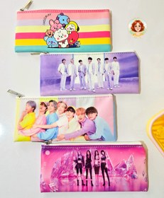 تصویر جامدادی تک زیپ bts,black pink - Bt21 