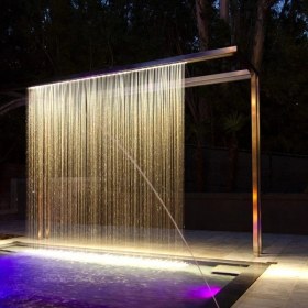 تصویر آبنما نازل بارانی استیل دو ردیفه 1/5 متری برند شاین 