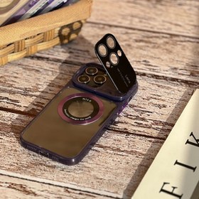 تصویر قاب مگ سیف دار Purple Lens استند شو مناسب برای گوشی اپل iPhone 11 / 11 Pro Max / 12 / 12 Pro / 12 Pro Max / 13 / 13 Pro / 13 Pro Max / 14 / 14 Pro / 14 Pro Max 