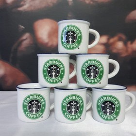 تصویر فنجان قهوه خوری 6 عددی طرح استارباکس StarBucks ا StarBucks Coffee StarBucks Coffee