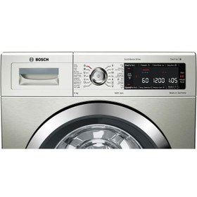 تصویر ماشین لباسشویی بوش 9 کیلویی WAW325X0EG سیلور BOSCH WAW325X0EG 1600 rpm Serie8 9 kg washing machine,