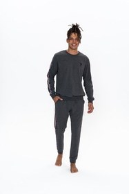 تصویر ست پیژامه مردانه پایه چوگان ASSN. مجموعه لباس خوابهای با جعبه روبان آقایان به تفصیل U.S. Polo Assn. 