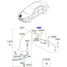 تصویر شیلنگ شوینده چراغ جلو اپتیما | Hyundai/KIA Genuine Parts – MOBIS | اپتیما MG مدل 2009 و 2010 