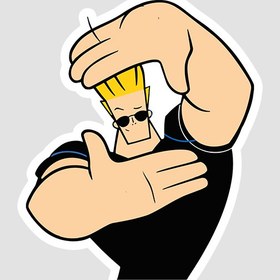 تصویر استیکر انیمیشن جانی براوو Johnny Bravo 