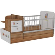 تصویر تخت نوزاد دومنظوره مدل هپی 