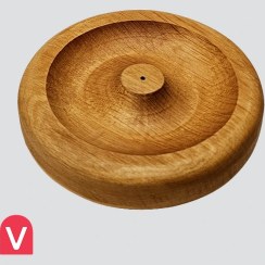 تصویر جاعودی چوبی گرد ساده از جنس چوب راش 