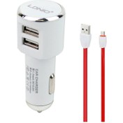 تصویر شارژر فندکی همراه با کابل MicroUSB الدینیو مدل LDNIO DL-C29 