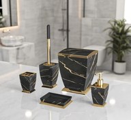 تصویر ست سرویس بهداشتی 5 پارچه هارمونی مدل اوا طرح سنگ 