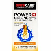 تصویر کاندوم سوئیس کر مدل Power Gensing بسته 12 عددی Swiss Care model Power Gensing Condom -package 12 pieces