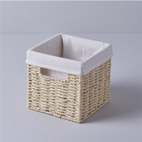 تصویر سبد حمل طبیعی ۱۵X۱۵X۱۵ سانتی‌متر برند linens Carry Basket Natural 15X15X15 cm