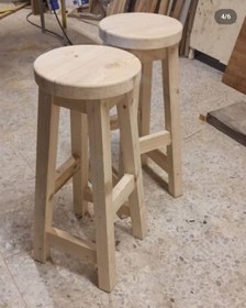 تصویر چهارپایه چوبی Wooden stool