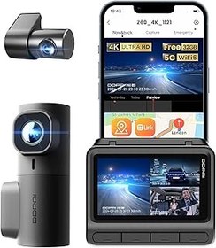 تصویر دوربین DDPAI 3 کانال کانال برای اتومبیل ، 4K+2K+1080p Dashcam ، حداکثر 15MB/S 5GHZ CAMER DASH ماشین WiFi6 با GPS ، 32G EMMC ، NIGHT VISION AOV 20 روز مانیتور Parking Gensor G-Sensor پشتیبانی 512G ، Z60 Link DDPAI 3 Channel Dash Cam for Cars, 4K+2K+1080P Dashcam, up to 15MB/s 5GHz WiFi6 Car Dash Camera with GPS, 32G eMMC, Night Vision AOV 20 Days Parking Monitor ADAS G-Sensor Max Support 512G, Z60 Link