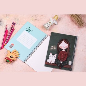 تصویر دفتر خطدار50 برگ فنری 