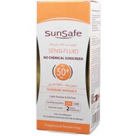 تصویر کرم ضد آفتاب سان سیف مدل سنسی فلوئید +SPF 50 حجم 50 میلی لیتر ضد آفتاب صورت برند سان سیف