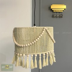 تصویر لوستر تزیینی مدل مکرومه مراکشی کد 3530 