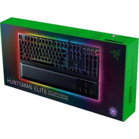 تصویر کیبورد گیمینگ ریزر مدل Huntsman Elite -[اوپن باکس] Razer Huntsman Elite Opto-Mechanical Switch Gaming Keyboard