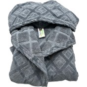 تصویر حوله حمام ماندگار مدل پالتویی سایز ۱۱۰ مناسب ۱۲ تا ۱۵ سال 