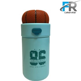 تصویر ماگ سفری مدل توپ بسکتبال گنجایش 300 میلی لیتر Travel mug basketball 300 ml