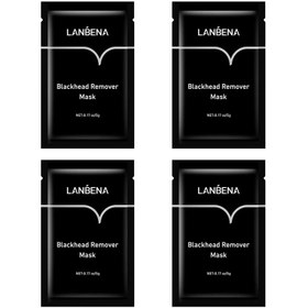 تصویر پک 4 عددی ماسک بینی مدل Ni لنبنا Lanbena Blackhead Rimover Mask 4Pcs