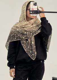 تصویر روسری نخی دست دوز 