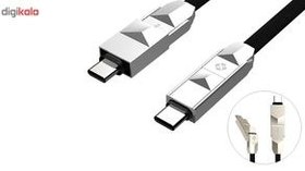 تصویر کابل تبدیل USB به Lightning و Type-C توتو مدل Godzilla به طول 1.2 متر 