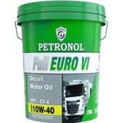 تصویر روغن موتور دیزلی پترونول فول یورو 10W40 VI حجم 20 لیتر Petronol Full Euro VI 10W40 Diesel Oil 20 L