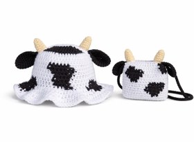 تصویر کیف و کلاه مدل گاوی 