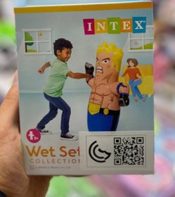 تصویر کیسه بوکس بادی طرح کشتی گیر intex کف آبی - طرح 