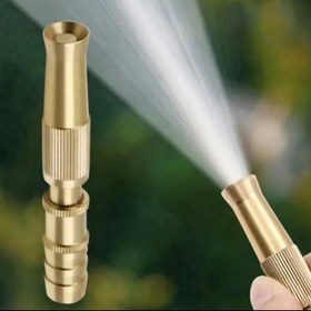 تصویر کارواش و آبپاش سر شلنگی تمام برنجی 