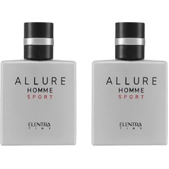 تصویر پک دو عددی عطر جیبی مردانه مدل Allure Homme Sport النترا تاینی Elentra Tiny Allure Homme Sport Parfum For men 2Pcs